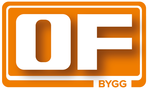 OF Bygg logotyp som leder tillbaka till startsidan.